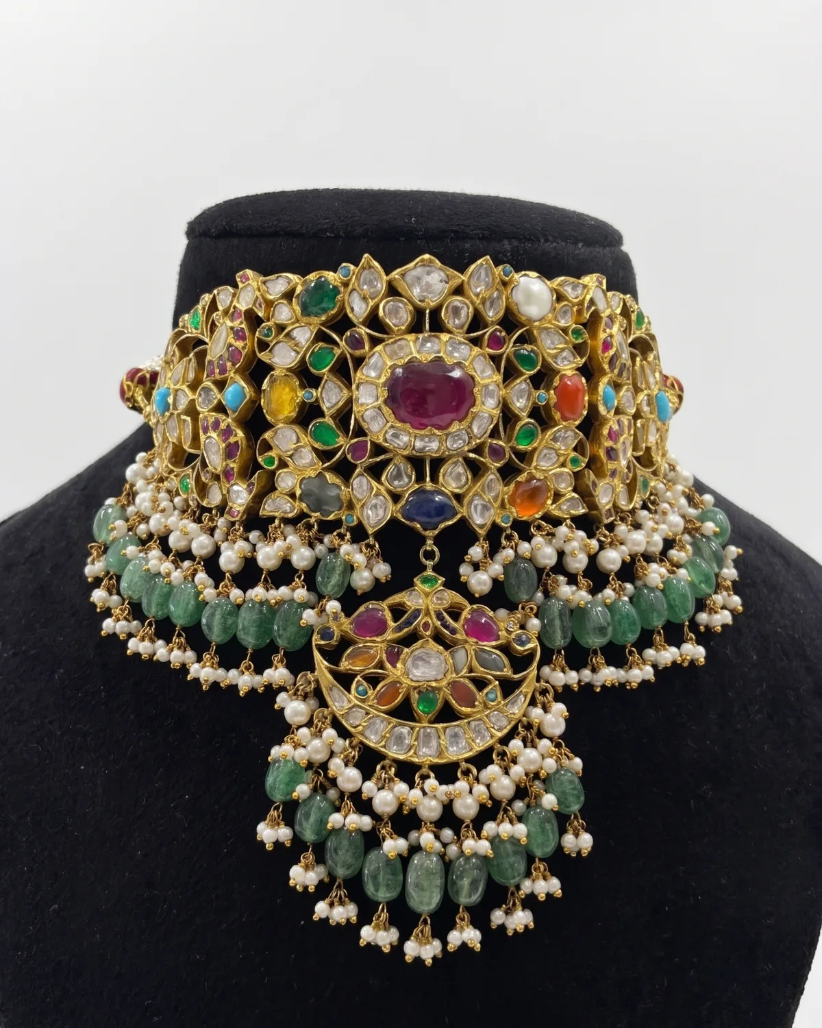Bejai Navratan Choker Necklace